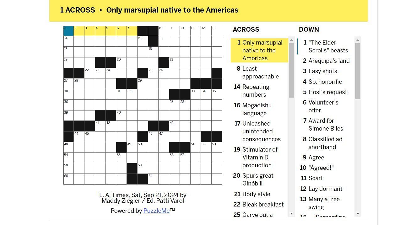 LA Times Crossword